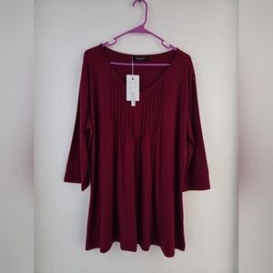 Merokeety Women's Burgundy Top